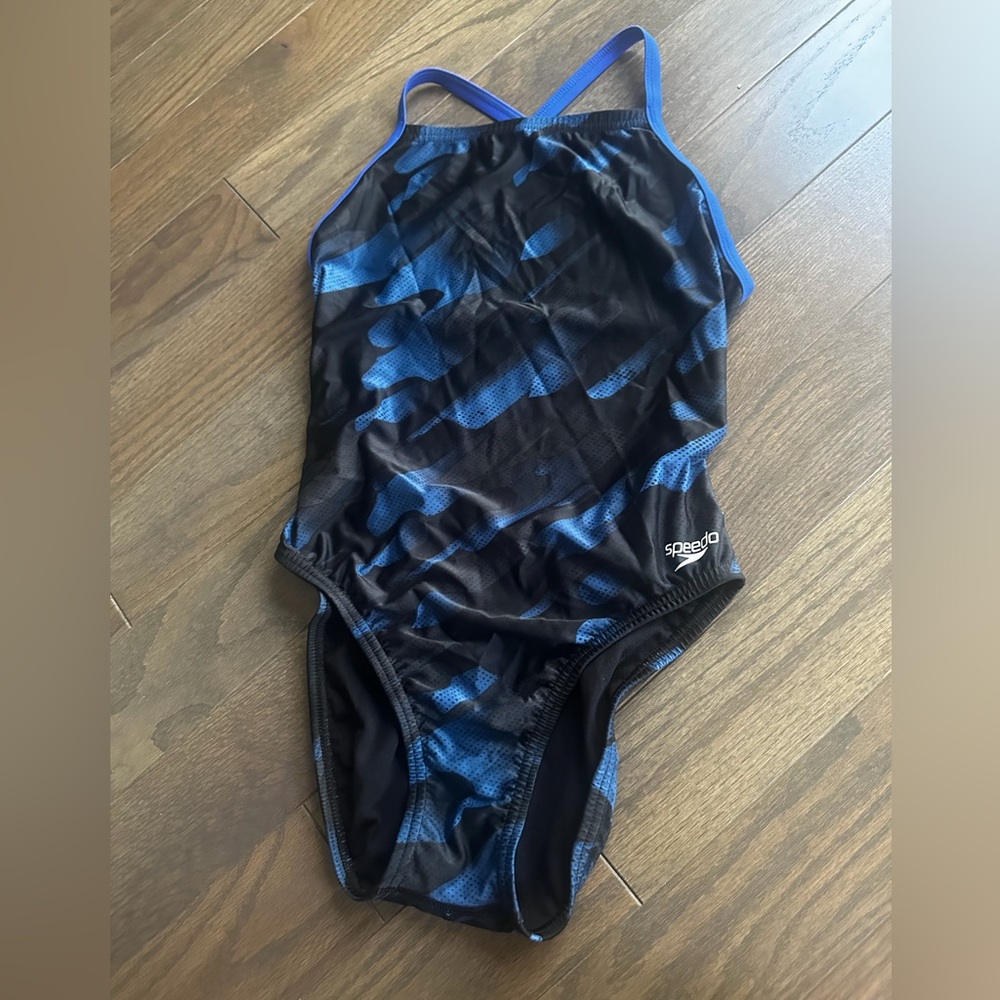 Speedo Women's Natural Wonder Crossback One Piece Blue